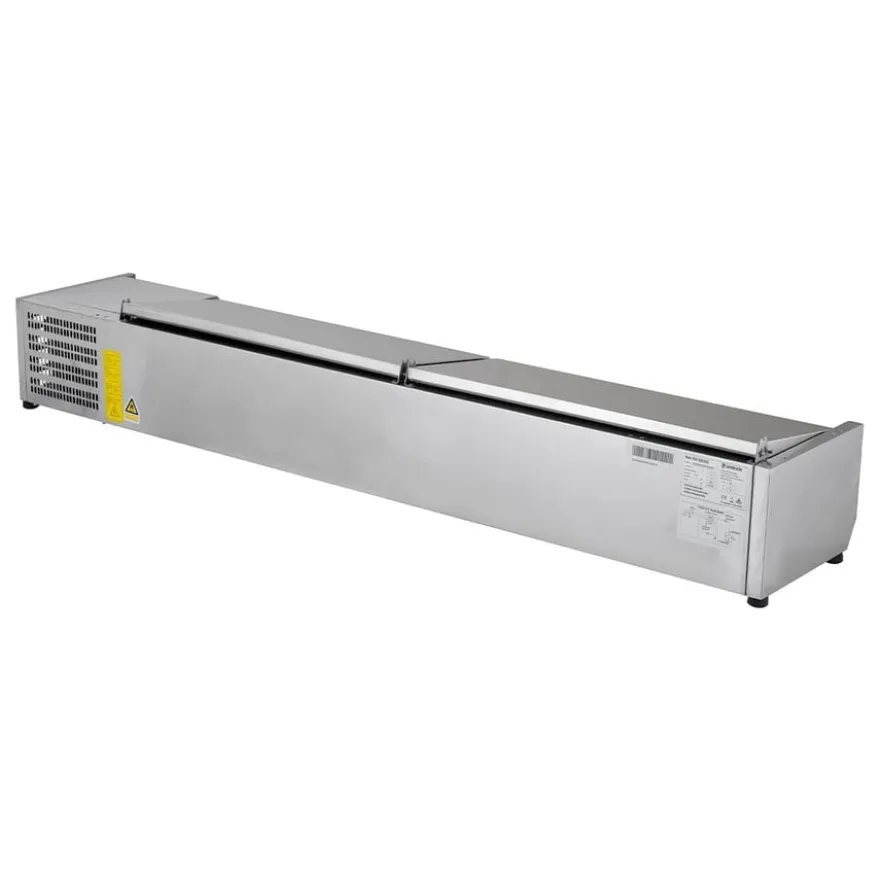 Edelstahl-Kühlaufsatz ECO 10 x GN 1/4