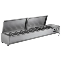 Edelstahl-Kühlaufsatz ECO 9 x GN 1/4