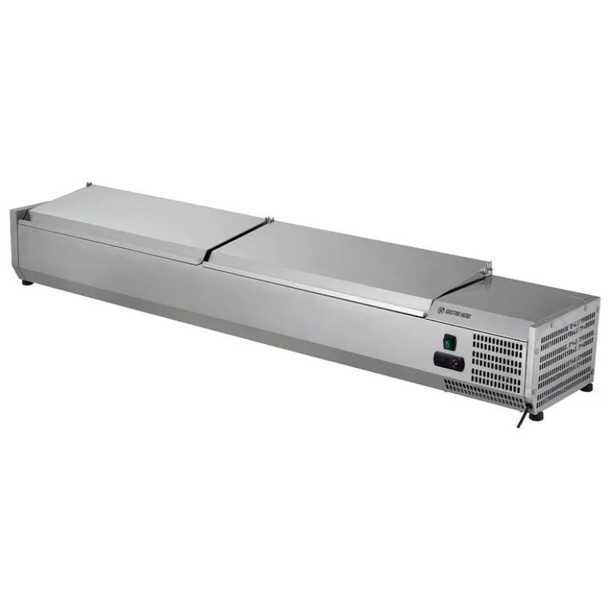 Edelstahl-Kühlaufsatz ECO 9 x GN 1/4
