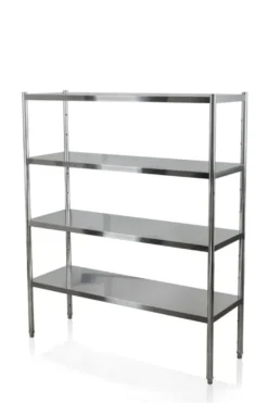 Edelstahl Regal Basic 1200x500x1800 mm, Selbstmontage