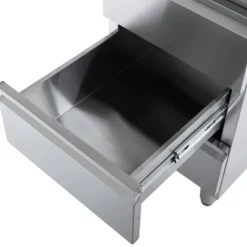 Edelstahl-Schubladenschrank BASIC 3er Einheit 700 mit Aufkantung, AISI 201