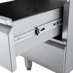 Edelstahl-Schubladenschrank BASIC 3er Einheit 700 mit Aufkantung, AISI 201