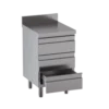 Edelstahl-Schubladenschrank ECO 3er Einheit 700 mit Aufkantung