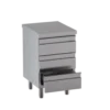Edelstahl-Schubladenschrank ECO 3er Einheit 600 ohne Aufkantung
