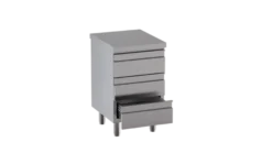 Edelstahl-Schubladenschrank ECO 3er Einheit 700 ohne Aufkantung