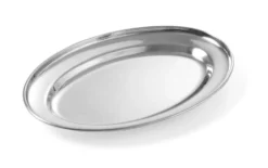 Edelstahl Serviertablett oval 500 x 350 mm