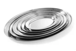 Edelstahl Serviertablett oval 500 x 350 mm