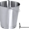 Eimer, Edelstahl, mit Ausgießer, 10 Liter, Durchmesser 26 cm, Höhe 30 cm