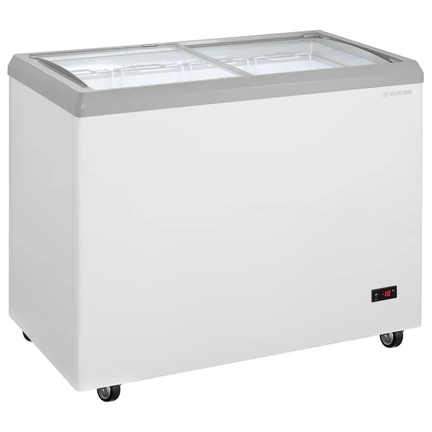 Eiscreme-Gefriertruhe 217 Liter mit LED-Beleuchtung und Rollen