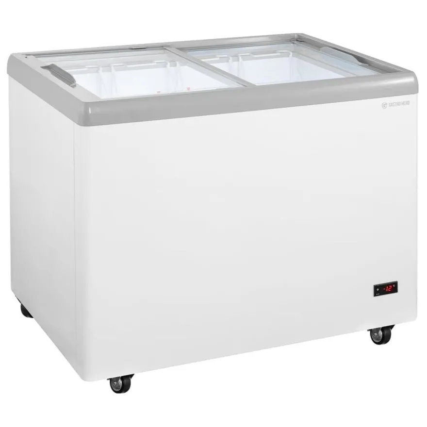 Eiscreme-Gefriertruhe 284 Liter mit LED-Beleuchtung und Rollen