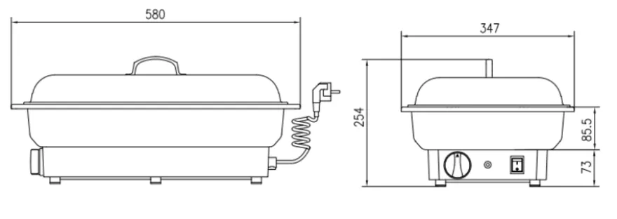 Elektro-Chafing Dish ECO GN 1/1 Kunststoff/Edelstahl