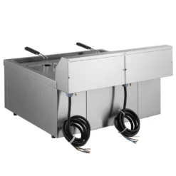 Elektro-Doppel-Fritteuse Profi - 12+12 Liter mit Ablasshahn, 400 V