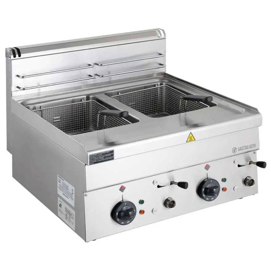 Elektro-Fritteuse Serie 600 - 60/60 - 8+8 Liter Tischgerät - 18 kW