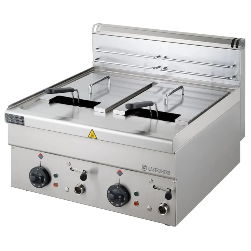 Elektro-Fritteuse Serie 600 - 60/60 - 8+8 Liter Tischgerät - 18 kW