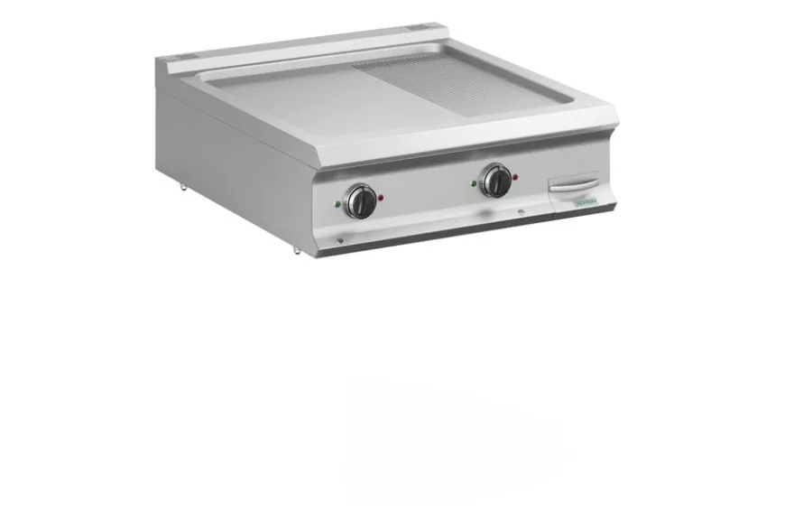 Elektro-Grillplatte Dexion Lux 980 - 80/90 - 2/3 glatt, 1/3 gerillt - Tischgerät - 14 kW