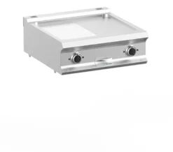 Elektrogrillplatte Dexion Lux 700 - 70/73 - ½ glatt, ½ gerillt - Tischgerät - 10 kW