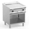 Elektrogrillplatte Dexion Lux 700 - 70/73 - ½ glatt, ½ gerillt, verchromt - 10 kW