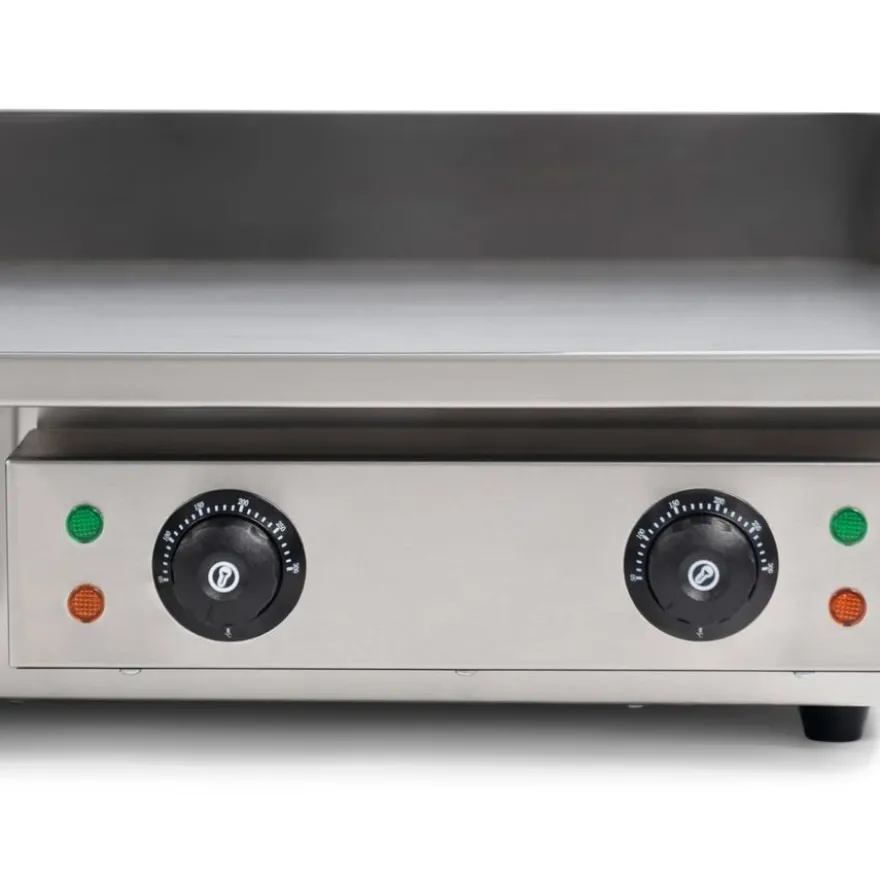 Elektro Grillplatte - 3,5 kW - Edelstahl - Glatt