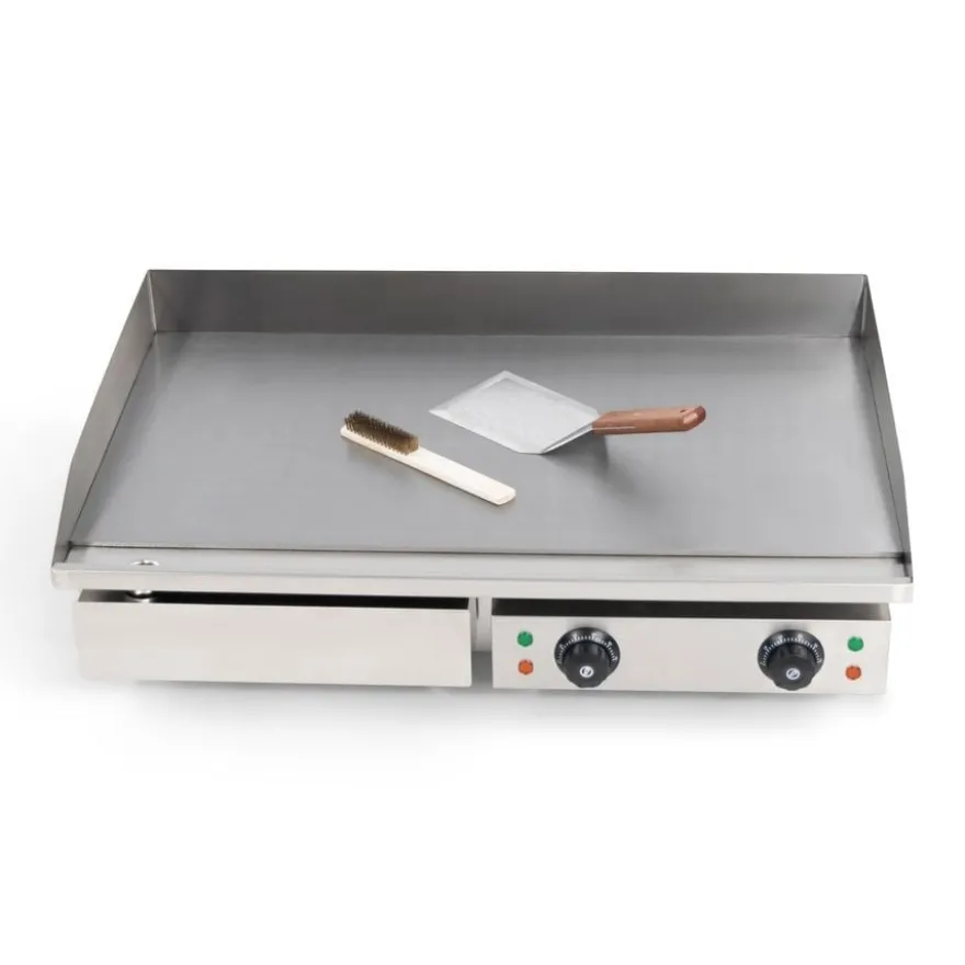 Elektro Grillplatte - 3,5 kW - Edelstahl - Glatt