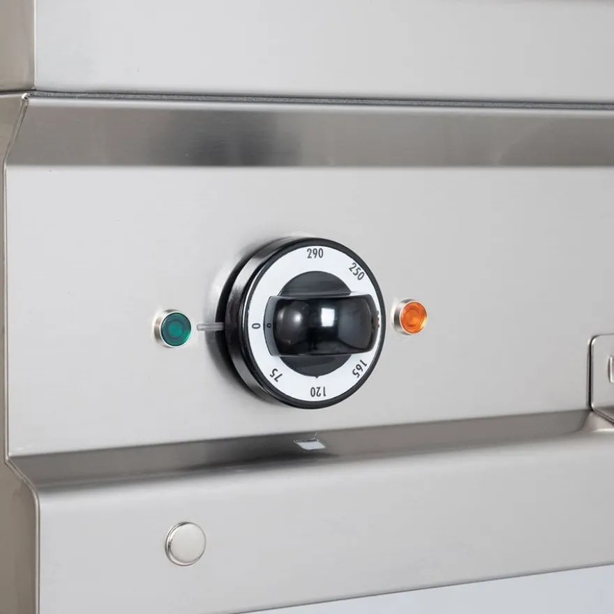 Elektrogrillplatte Serie 700 - 70/70 -½ glatt, ½ gerillt