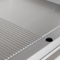 Elektrogrillplatte Serie 700 - 70/70 -½ glatt, ½ gerillt