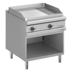 ElektrogrillplatteSerie 900 - 80/90 - ⅔ glatt, verchromt, ⅓ gerillt