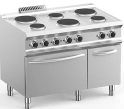 Elektroherd Dexion Lux 700 - 110/73mit Elektrobackofen - 6 runde Kochfelder - 15,4 kW