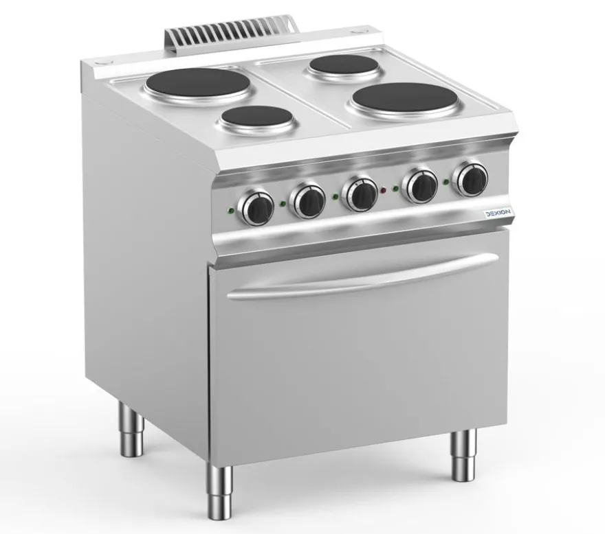 Elektroherd Dexion Lux 700 - 70/73 mit Elektrobackofen - 4 runde Kochflächen - 13,5 kW