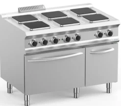 Elektroherd Dexion Lux-700 - 110/73 mit Elektrobackofen - 6 quadratische Kochfelder - 20,9 kW
