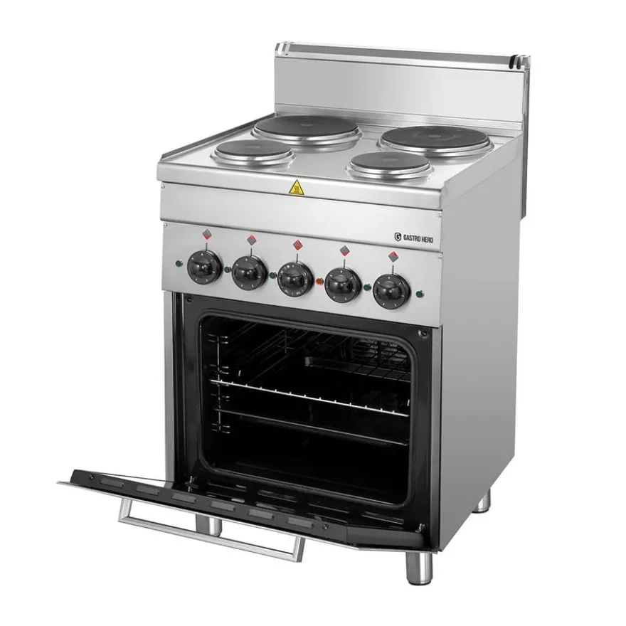 Elektroherd Serie 600 - 60/60 mit Elektrobackofen und Elektrogrill - 4 Kochfelder 11,7 kW