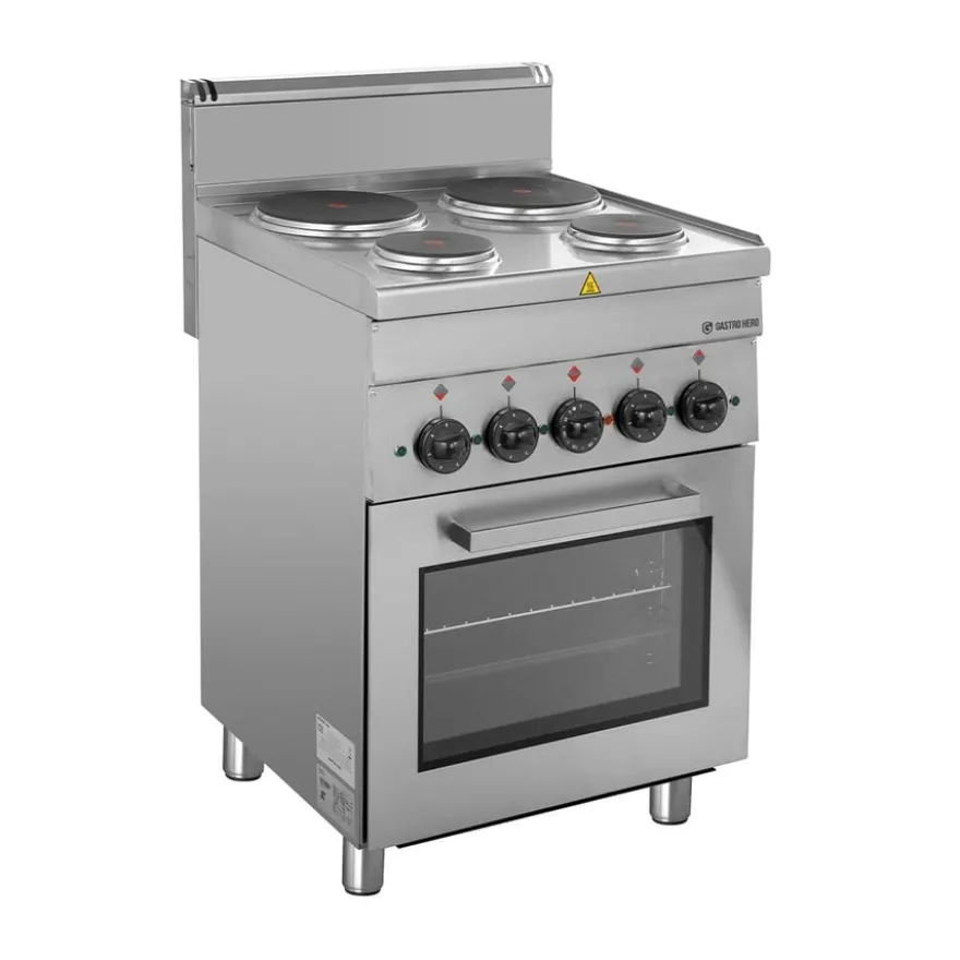 Elektroherd Serie 600 - 60/60 mit Elektrobackofen und Elektrogrill - 4 Kochfelder 11,7 kW