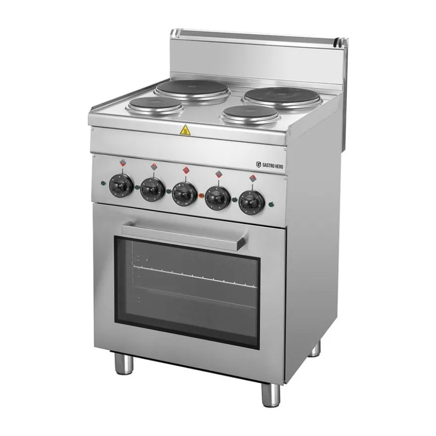 Elektroherd Serie 600 - 60/60 mit Elektrobackofen und Elektrogrill - 4 Kochfelder 11,7 kW