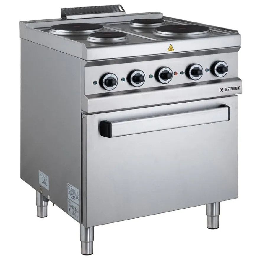 Elektroherd Serie 700 - 70/70 mit Elektrobackofen - 4 runde Kochfelder - 13,5 kW
