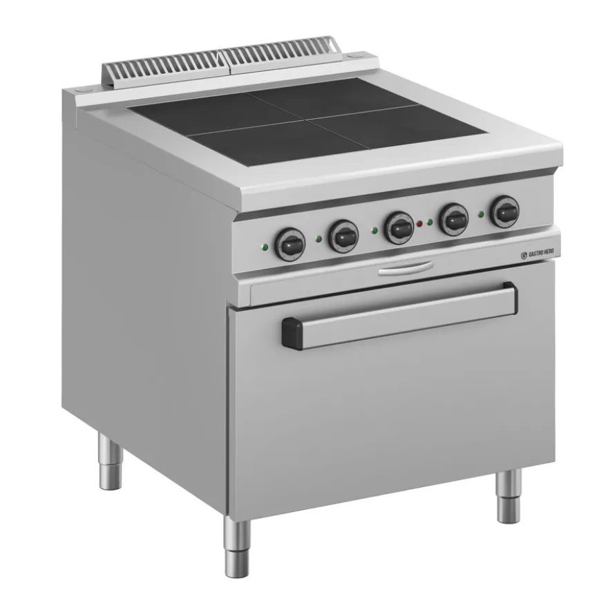 ElektroherdSerie 900 - 80/90 mit Elektrobackofen - 4 quadratische, abgesenkte Kochfelder - 16 kW