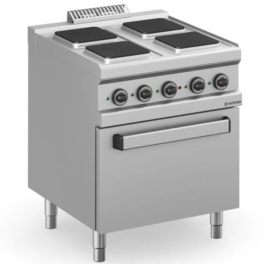 Elektroherd Serie 700 - 70/70 mit Elektrobackofen - 4 quadratische Kochfelder - 15,7 kW