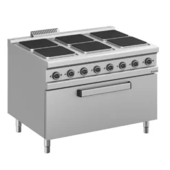 ElektroherdSerie 900 - 120/90 mit großem Elektrobackofen - 6 quadratische Kochfelder- 30 kW
