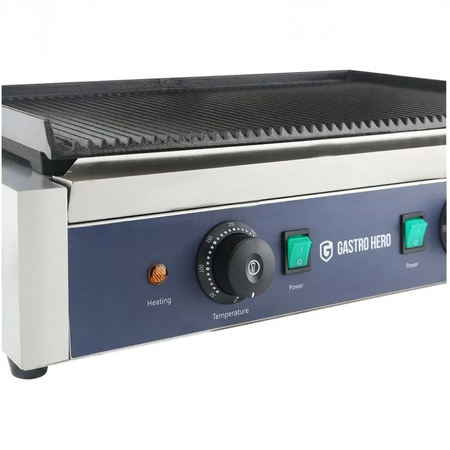 Elektro-Kontaktgrill ECO 2 x 1,8 kW, gerillt