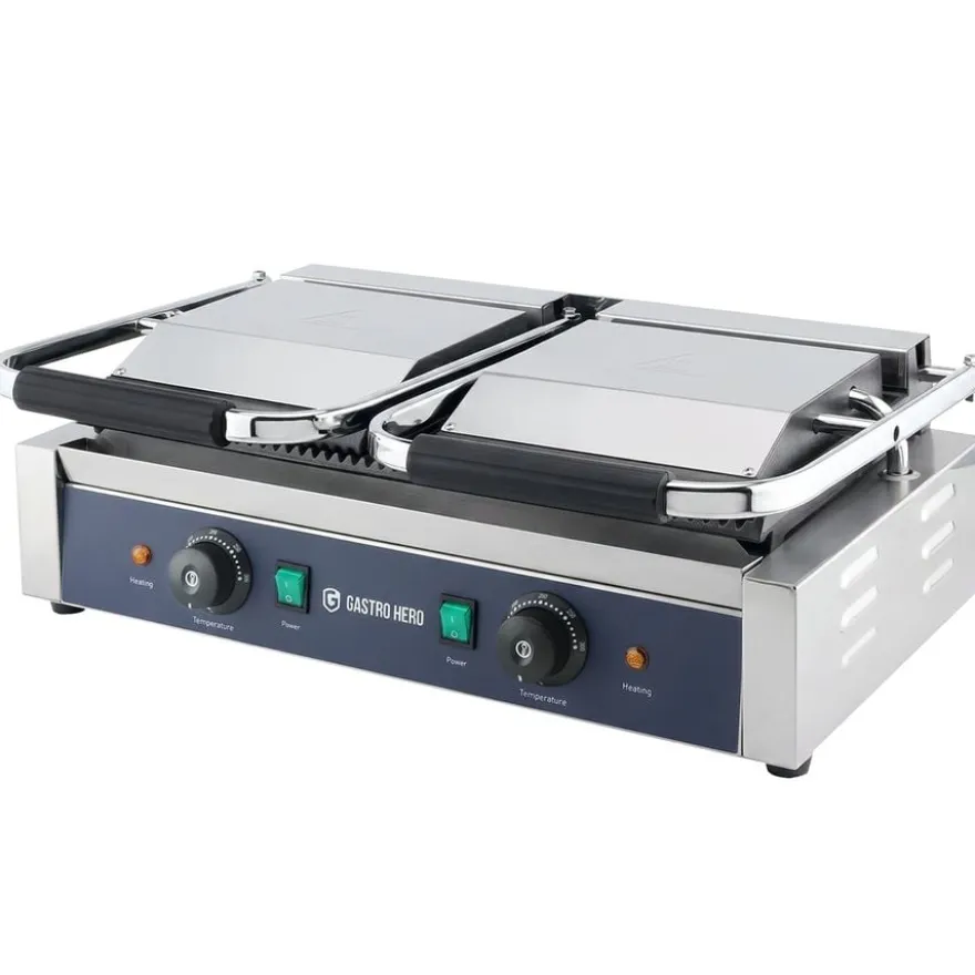 Elektro-Kontaktgrill ECO 2 x 1,8 kW, gerillt