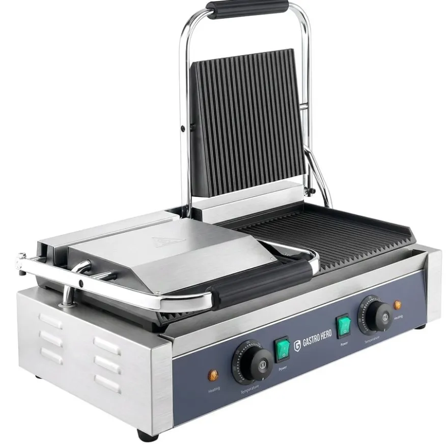 Elektro-Kontaktgrill ECO 2 x 1,8 kW, gerillt