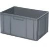 Euro-Stapelbehälter 600x400 mm, 2 Griffleisten, grau - 320 mm