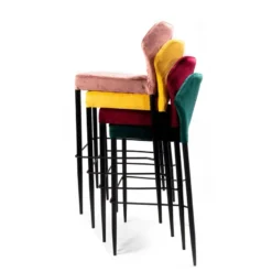 Feros Barhocker Louis, Cognac, Kunstleder gepolstert