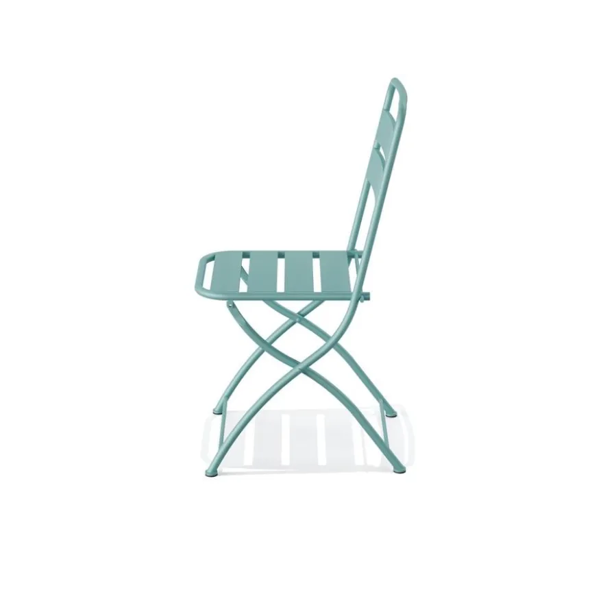 Feros Breeze Bistro Klappstuhl Metall – Blau