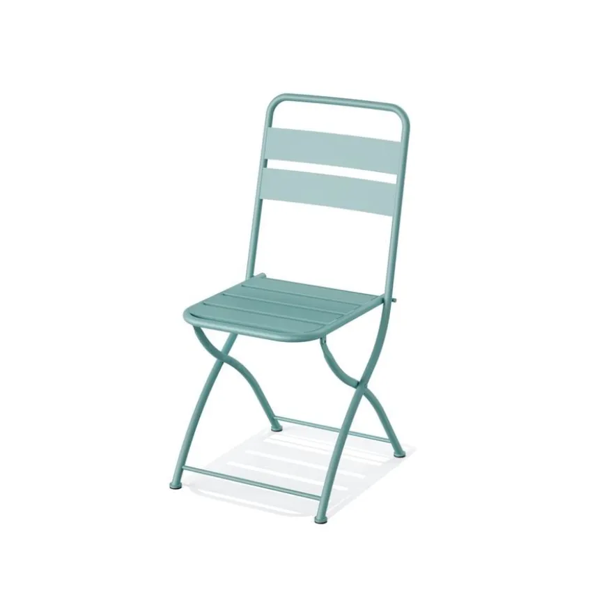 Feros Breeze Bistro Klappstuhl Metall – Blau