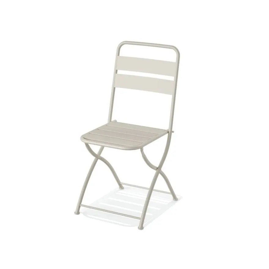 Feros Breeze Bistro Klappstuhl Metall – Beige