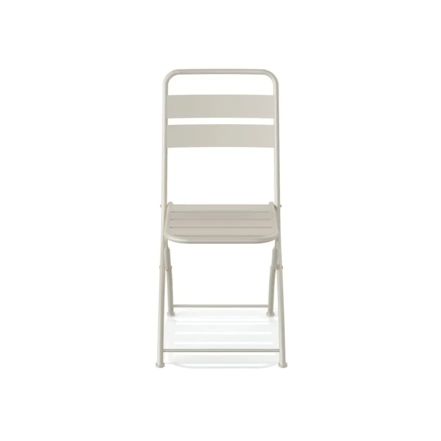 Feros Breeze Bistro Klappstuhl Metall – Beige