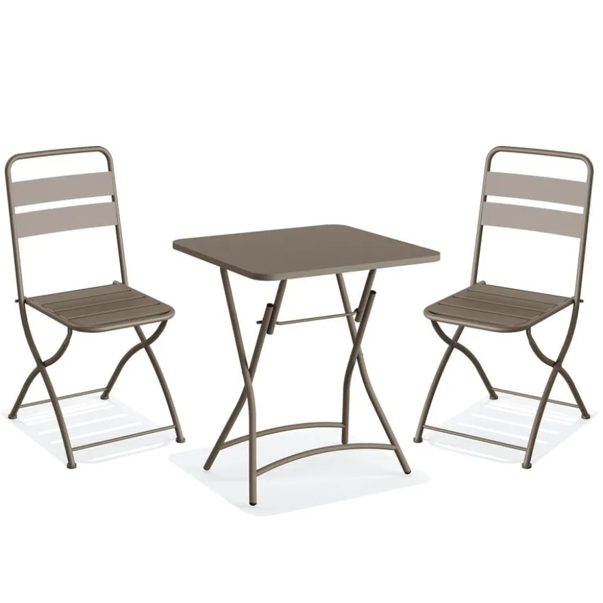 Feros Breeze Bistro Set - Cappuccino