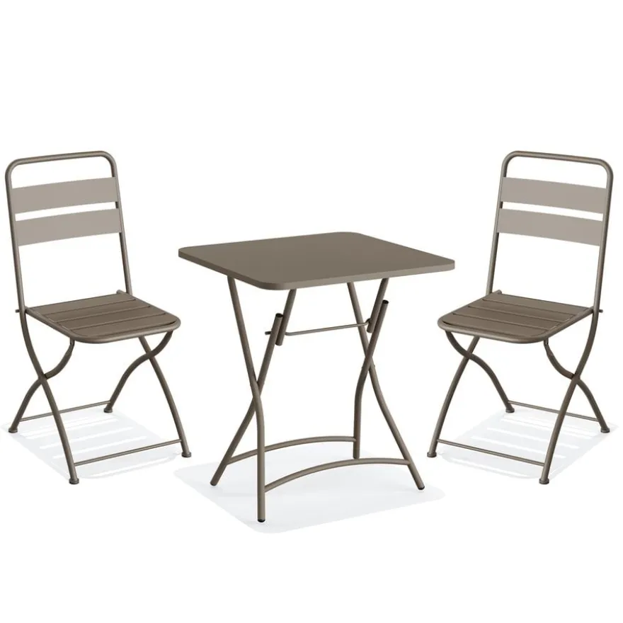 Feros Breeze Bistro Set - Cappuccino