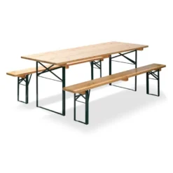 Feros Faltbare Bierganitur mit Tische 80 cm - Brauereiqualität
