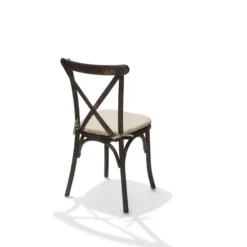 Feros gepolstertes Sitzkissen für Crossback-Stuhl und -Barhocker, ecru – 420 x 420 x 20 mm