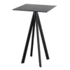 Feros Infinity Stehtisch Schwarz gestell + Schwarz HPL 70 x 70 cm